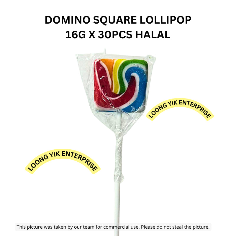 DOMINO SQUARE LOLLIPOP 16G X 30PCS HALAL