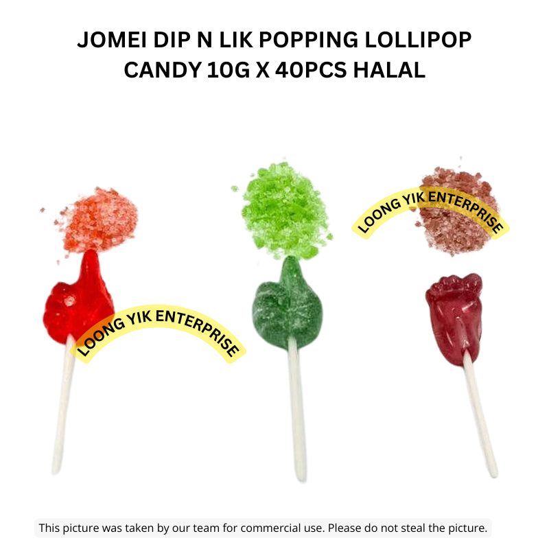 JOMEI DIP N LIK POPPING LOLLIPOP CANDY 10G X 40PCS HALAL