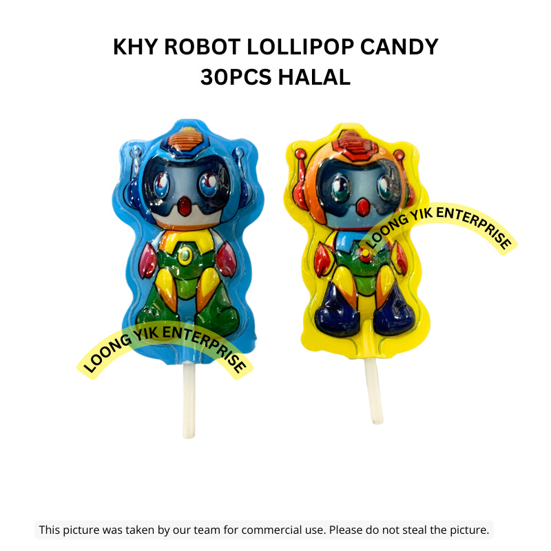 KHY ROBOT LOLLIPOP CANDY 30PCS HALAL