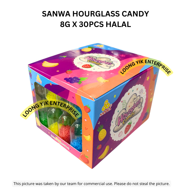 SANWA HOURGLASS CANDY 8G X 30PCS HALAL