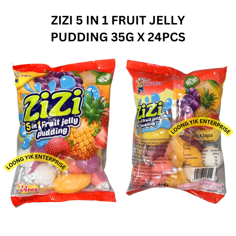 ZIZI 5 IN 1 FRUIT JELLY PUDDING 35G X 24PCS