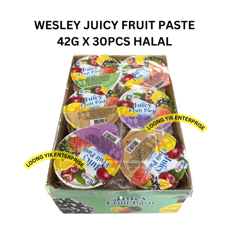 WESLEY JUICY FRUIT PASTE 42G X 30PCS HALAL