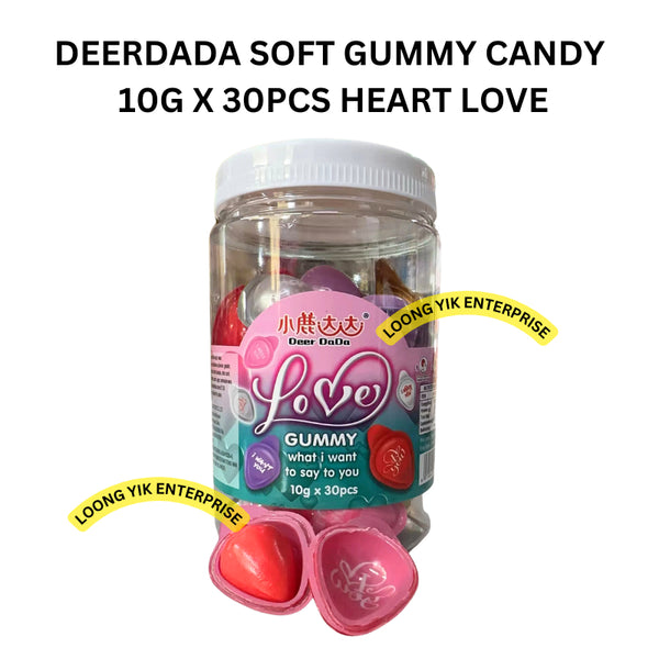 DEERDADA SOFT GUMMY CANDY 10G X 30PCS HEART LOVE