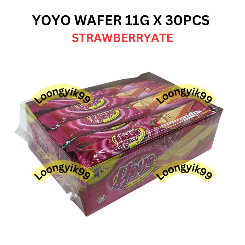 YOYO WAFER 11G X 30PCS (VANILLA, STRAWBERRY, CHOCOLATE) HALAL