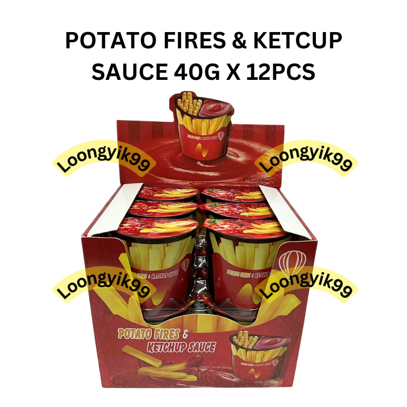 POTATO FIRES & KETCUP SAUCE 40G X 12PCS HALAL