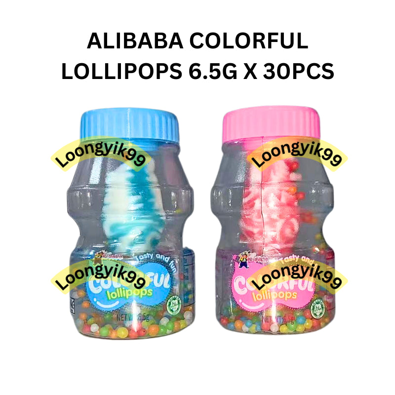 ALIBABA COLORFUL LOLLIPOPS 6.5G X 30PCS HALAL