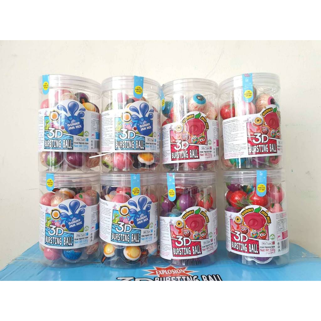 *HALAL* JC BOOM SYRUP 3D SOFT GUMMY CANDY 10G X 30PCS Filled Jam (Gula Lembut, bukan gula getah)