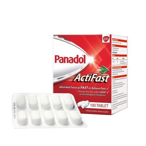 Panadol Actifast 100tablets (Full 1box) 100% Original From GSK [Pos segera]