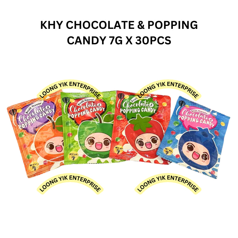 KHY CHOCOLATE & POPPING CANDY 7G X 30PCS HALAL