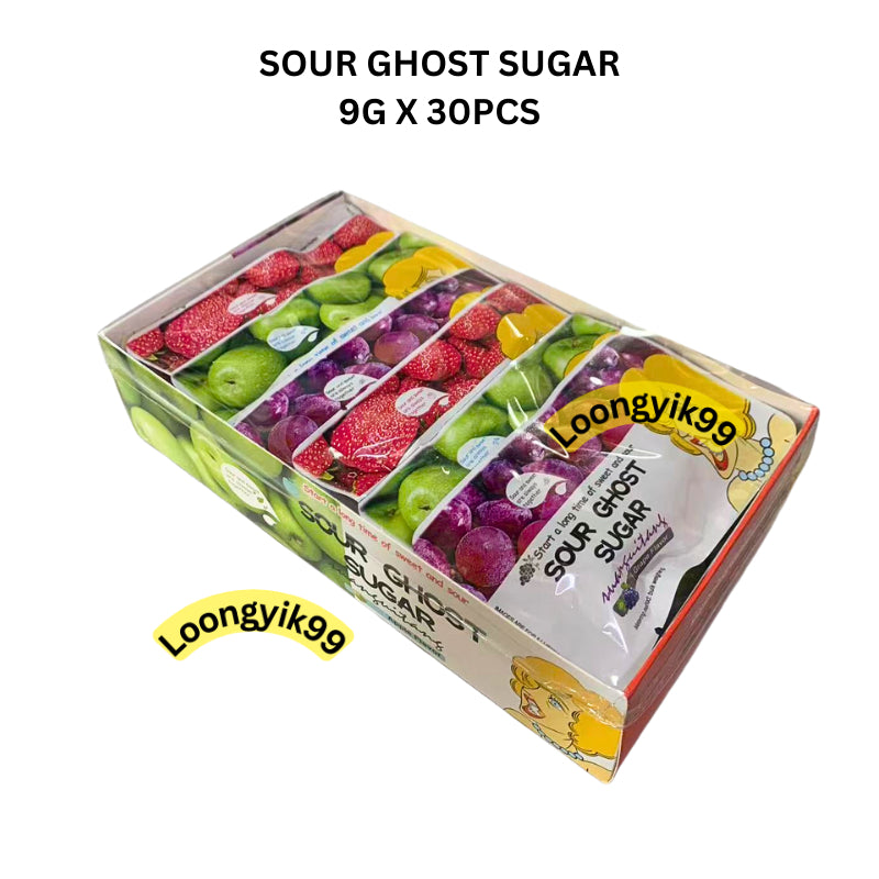 SOUR GHOST SUGAR 9G X 30PCS HALAL CANDY