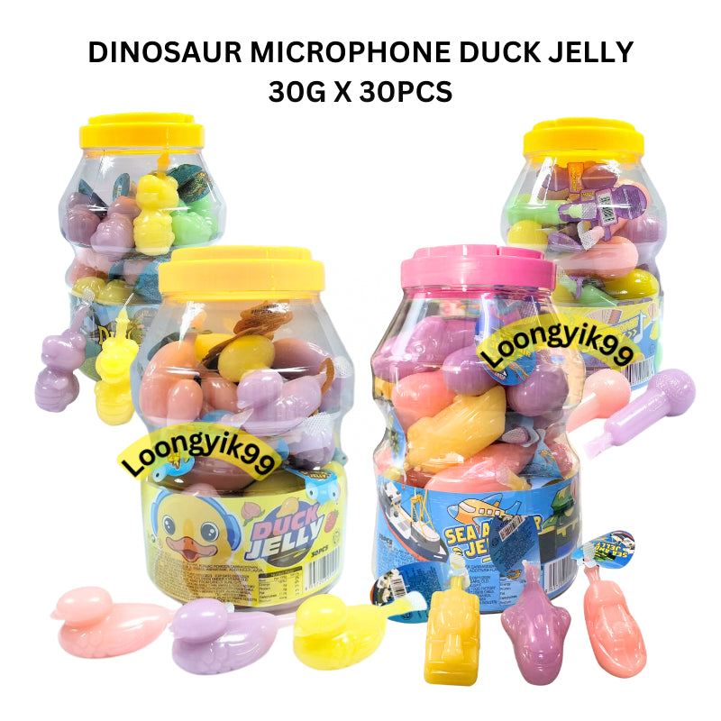 DINOSAUR MICROPHONE DUCK JELLY PUDDING 30G X 30PCS HALAL