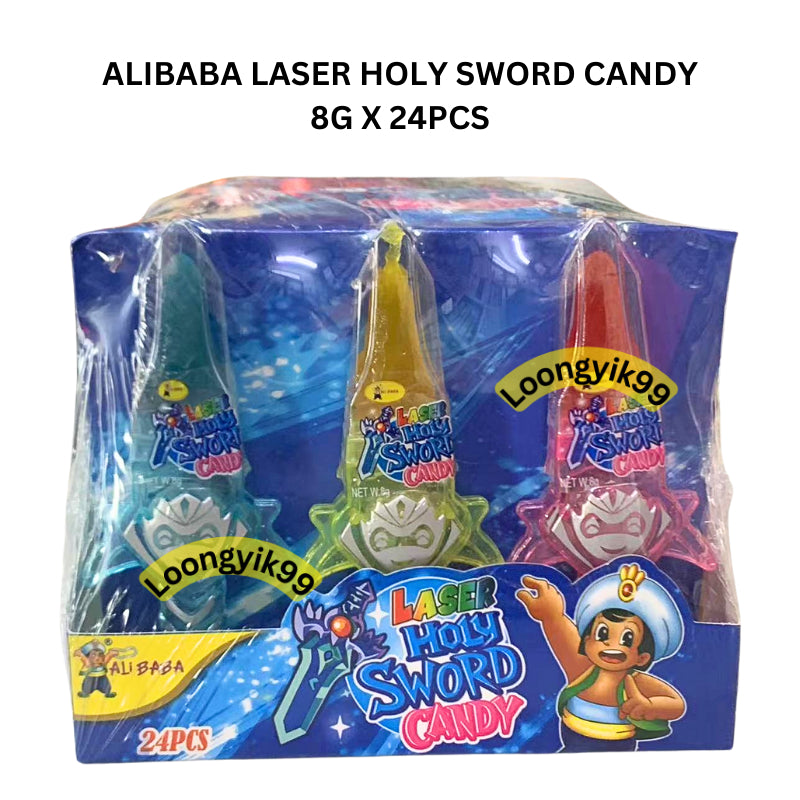 ALIBABA LASER HOLY SWORD CANDY 8G X 24PCS HALAL