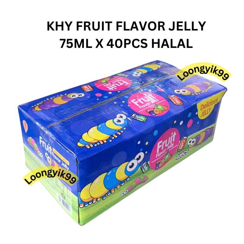 KHY FRUIT FLAVOR JELLY 75ML X 40PCS HALAL CATERPILLAR