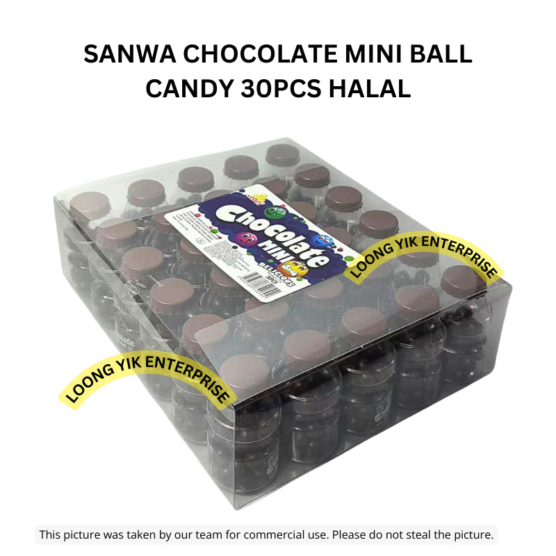 SANWA CHOCOLATE MINI BALL CANDY 30PCS HALAL