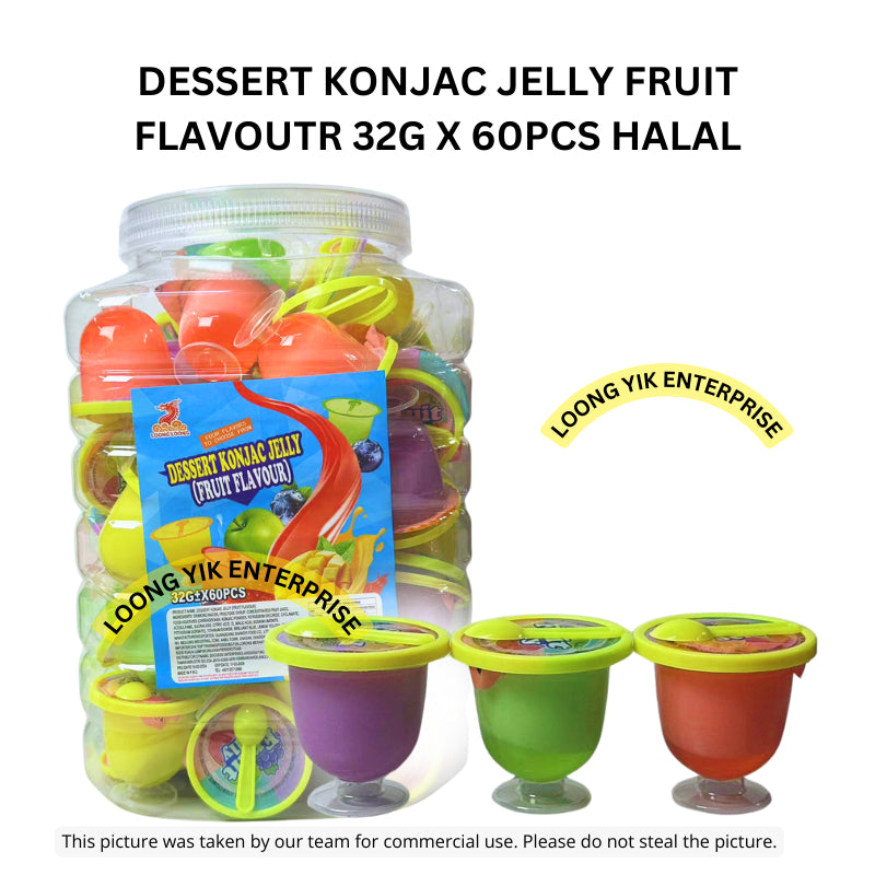 DESSERT KONJAC JELLY FRUIT FLAVOUTR 32G X 60PCS HALAL