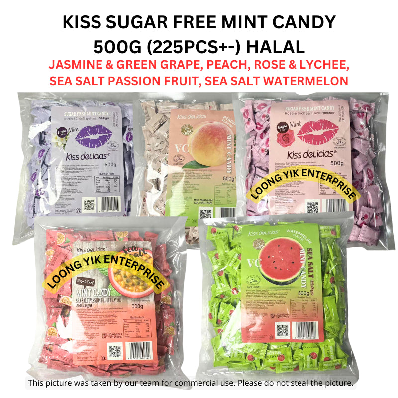 KISS SUGAR FREE MINT CANDY 500G (225PCS+-) HALAL