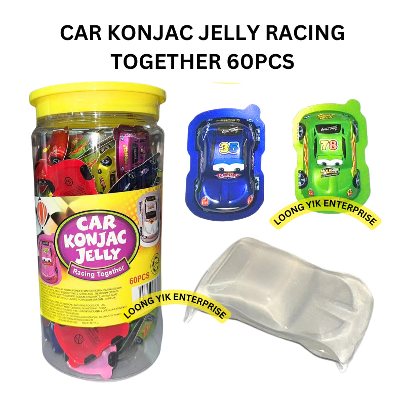 CAR KONJAC JELLY RACING TOGETHER 60PCS