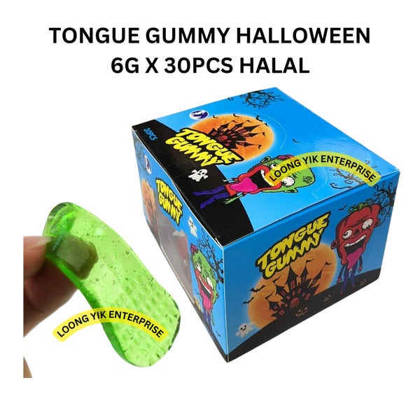 Halloween TONGUE GUMMY FRUIT FUDGE CANDY 6G X 30PCS