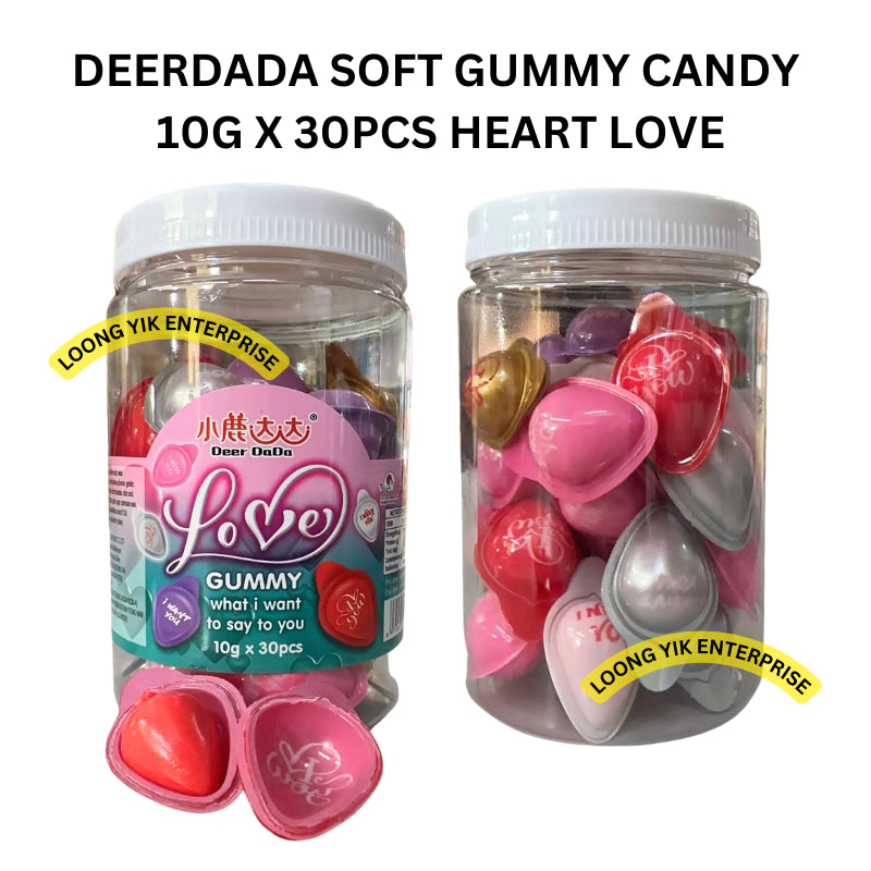 DEERDADA SOFT GUMMY CANDY 10G X 30PCS HEART LOVE