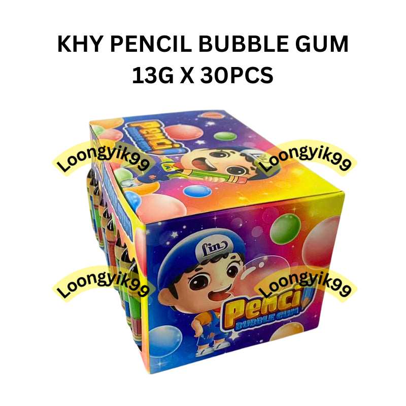 KHY PENCIL BUBBLE GUM 13G X 30PCS