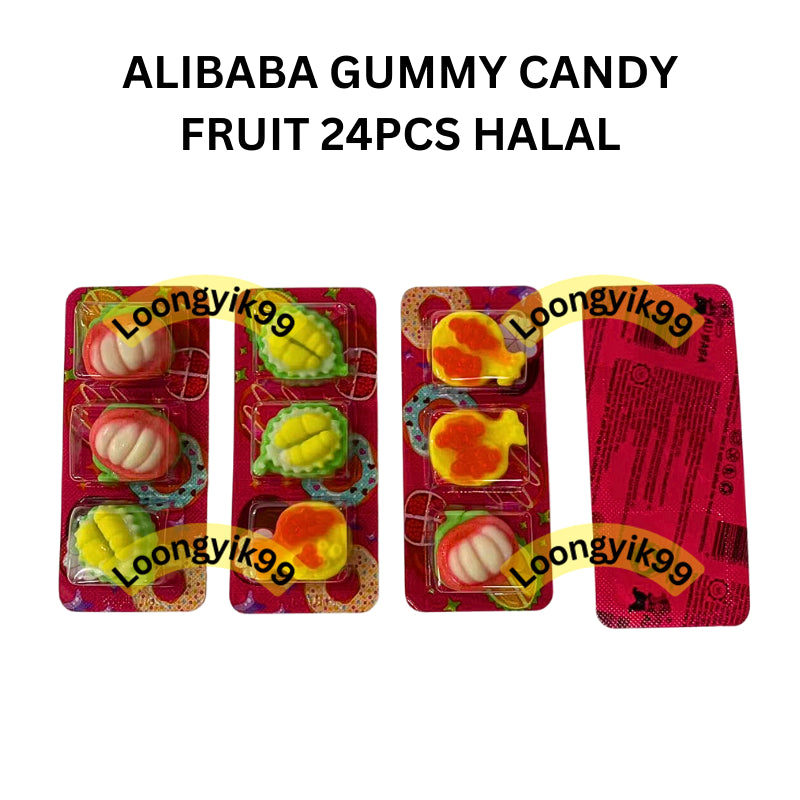 ALIBABA GUMMY CANDY FRUIT 24PCS HALAL