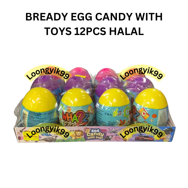 BREADY EGG CANDY WITH TOYS 12PCS HALAL