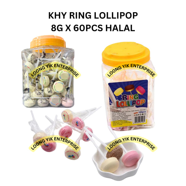 KHY RING LOLLIPOP 8G X 60PCS HALAL