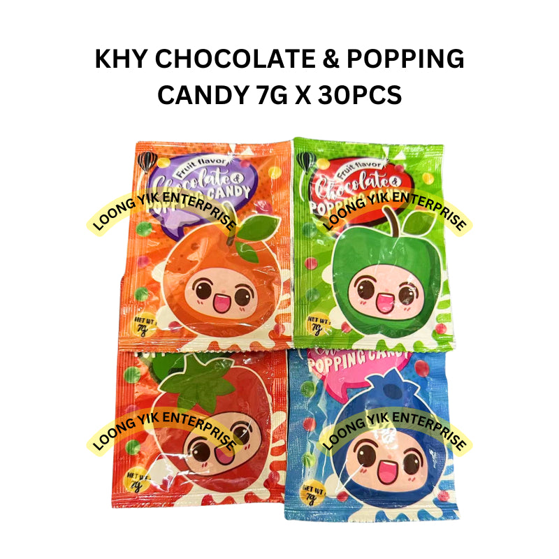 KHY CHOCOLATE & POPPING CANDY 7G X 30PCS HALAL