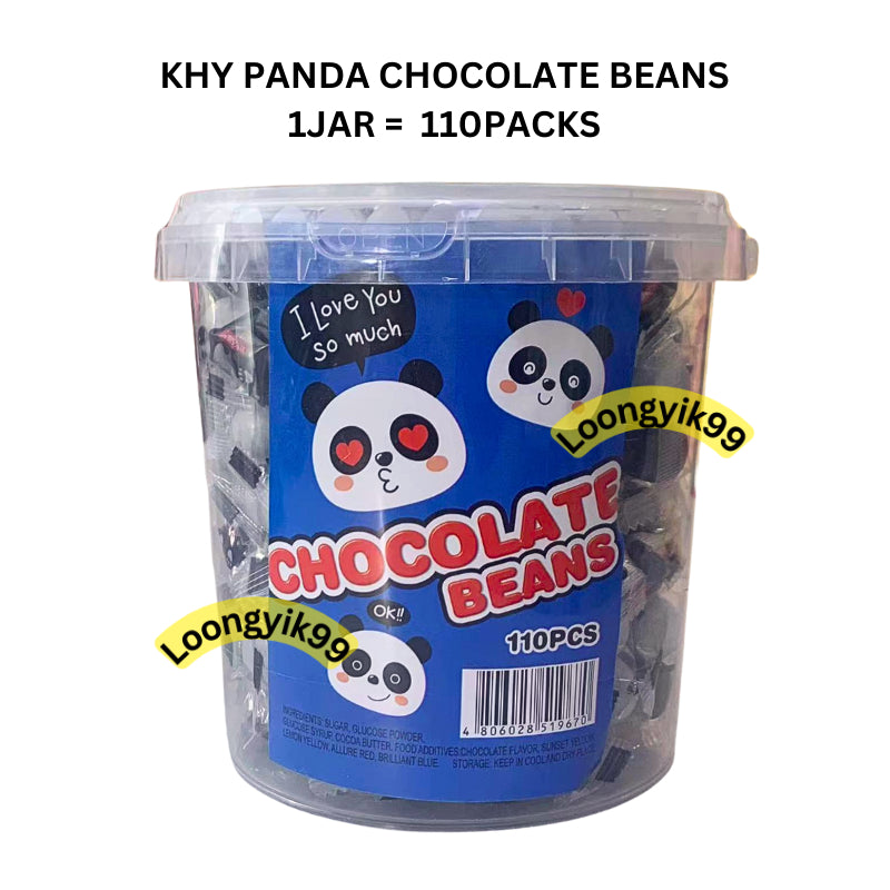 KHY PANDA CHOCOLATE / LUCKY CAT CHOCOLATE BEANS 110PCS HALAL