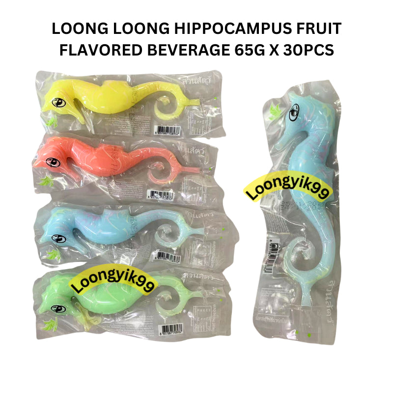 LOONG LOONG HIPPOCAMPUS FRUIT FLAVORED BEVERAGE 65G X 30PCS HALAL