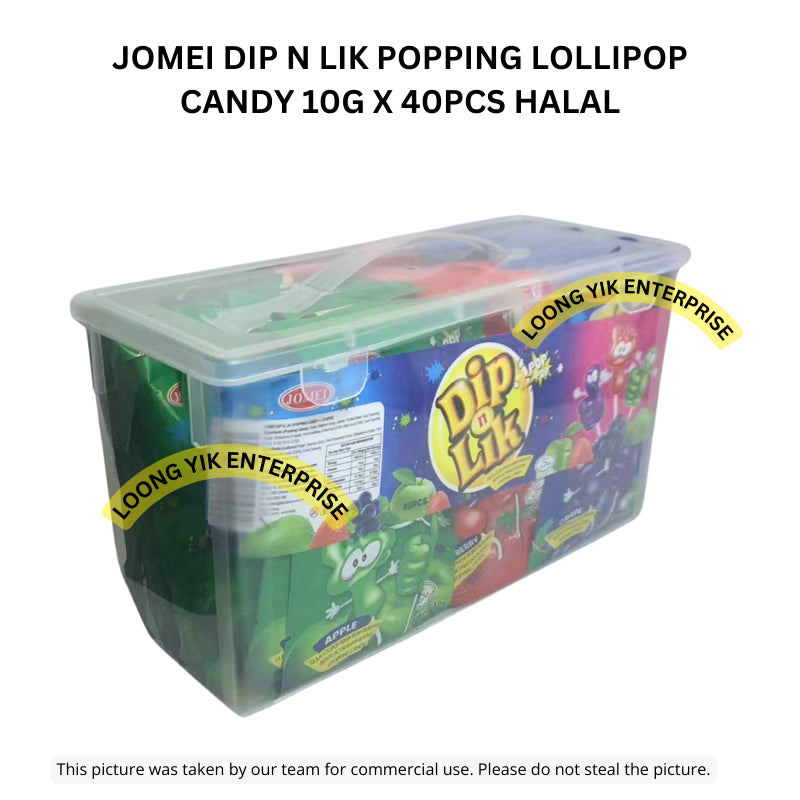 JOMEI DIP N LIK POPPING LOLLIPOP CANDY 10G X 40PCS HALAL