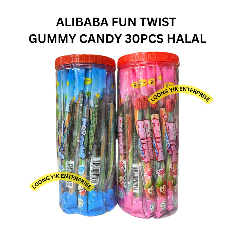 ALIBABA FUN TWIST GUMMY CANDY 30PCS HALAL