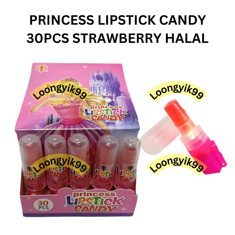 PRINCESS LIPSTICK CANDY 30PCS STRAWBERRY HALAL