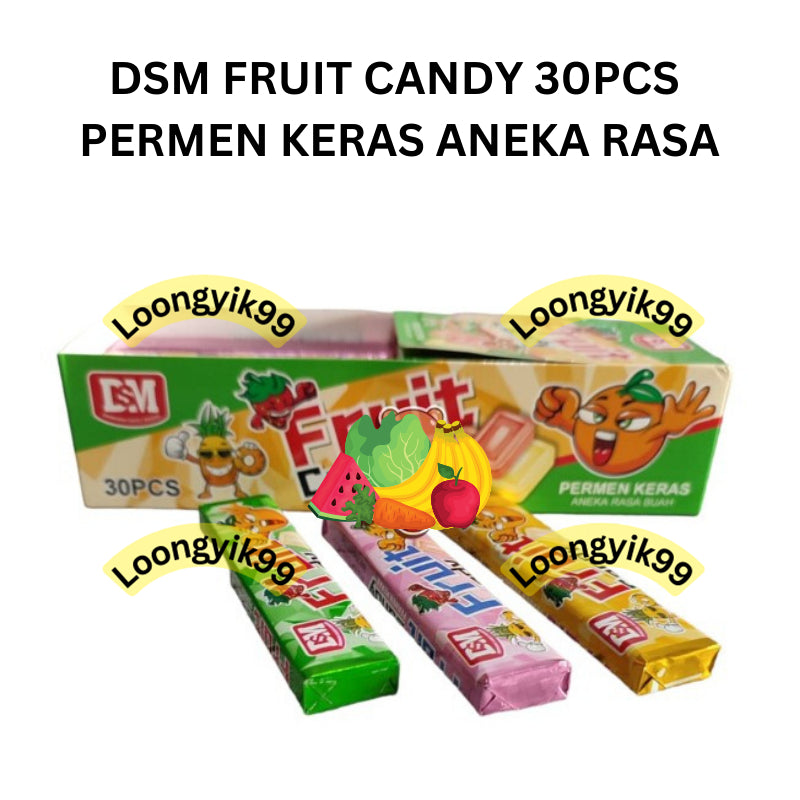 DSM FRUIT CANDY 30PCS PERMEN KERAS ANEKA RASA BUAH