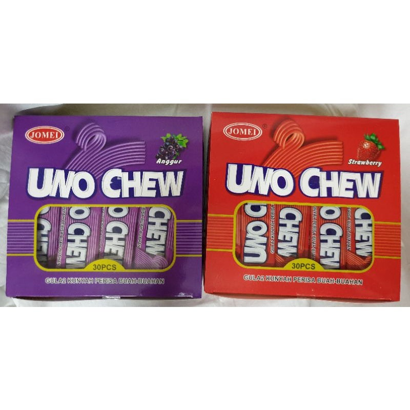 *Halal* Jomei Uno Chew Candy ( Anggur / Strawberry ) 30pcs *Bukan chewing gum, boleh telan*