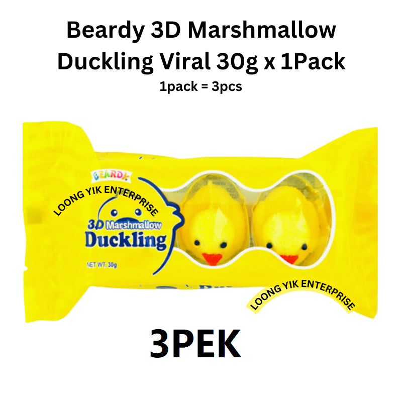 *Halal* Beardy 3D Marshmallow Duckling 30g LOOSE  Halal Viral Candy Peeps