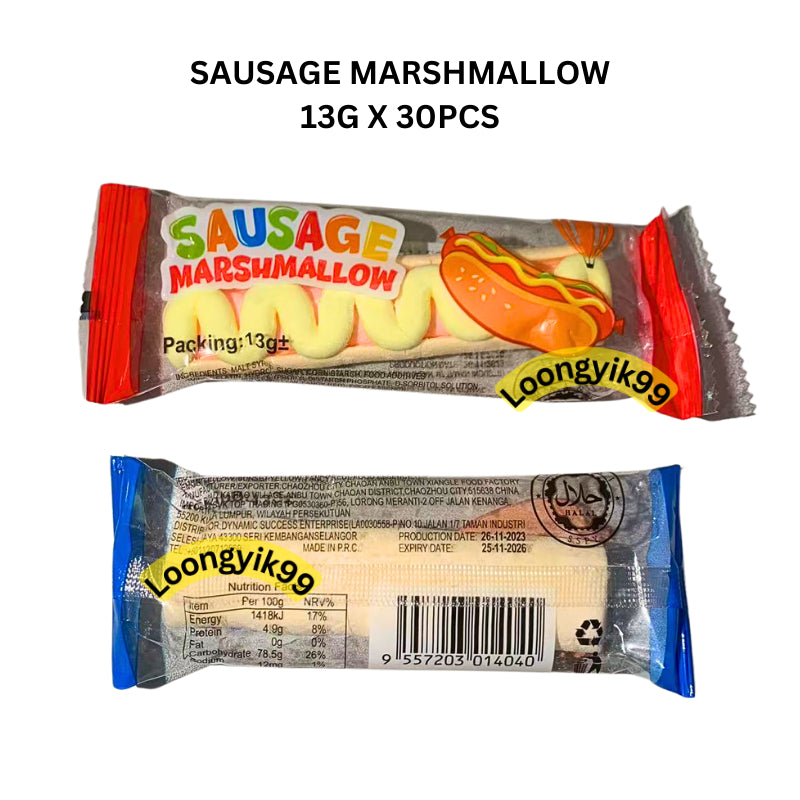 SAUSAGE MARSHMALLOW 13G X 30PCS HALAL