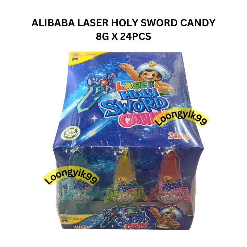 ALIBABA LASER HOLY SWORD CANDY 8G X 24PCS HALAL