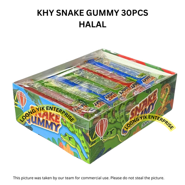 KHY SNAKE GUMMY 30PCS HALAL FRUITY FLAVOUR