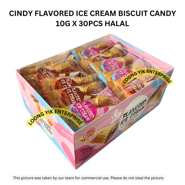 CINDY FLAVORED ICE CREAM BISCUIT CANDY 10G X 30PCS HALAL