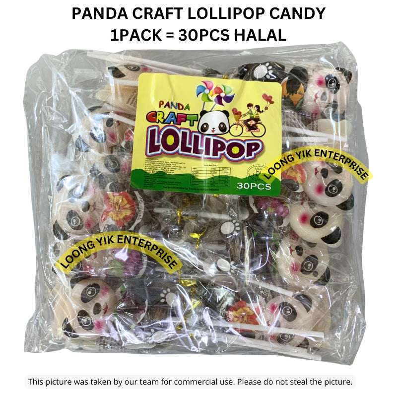 PANDA CRAFT LOLLIPOP CANDY 30PCS HALAL