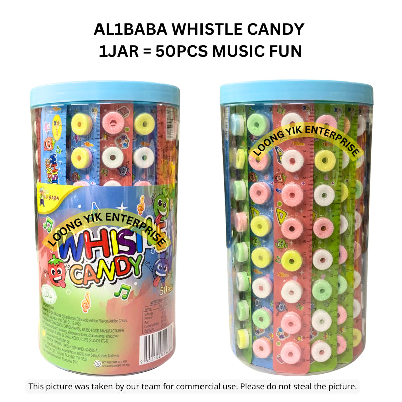 AL1BABA WHISTLE CANDY 50PCS MUSIC FUN