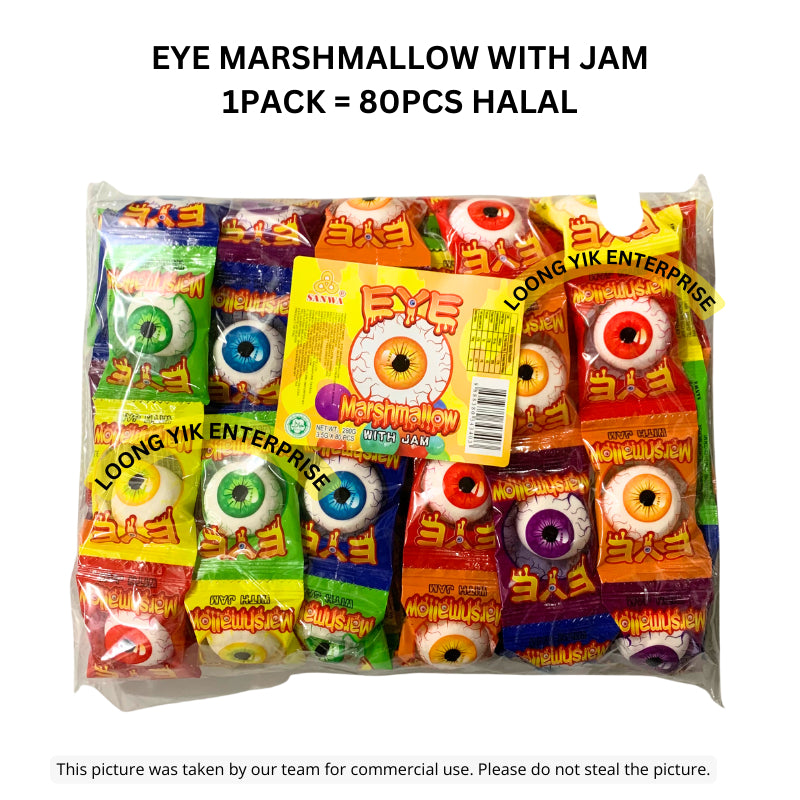 SANWA EYE / HAPPY MARSHMALLOW WITH JAM 80PCS HALAL