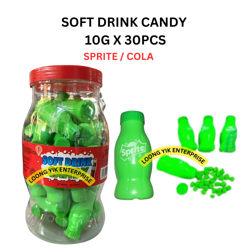 SOFT DRINK CANDY 10G X 30PCS SPRITE COLA HALAL