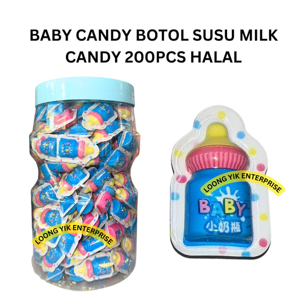 BABY CANDY BOTOL SUSU MILK CANDY 200PCS HALAL