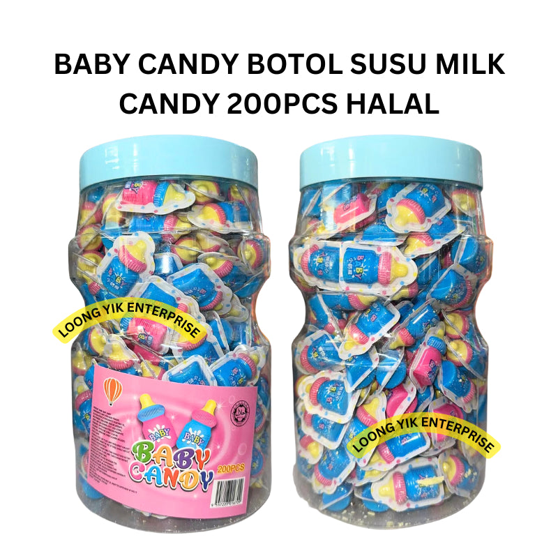 BABY CANDY BOTOL SUSU MILK CANDY 200PCS HALAL