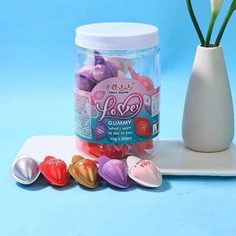 DEERDADA SOFT GUMMY CANDY 10G X 30PCS HEART LOVE