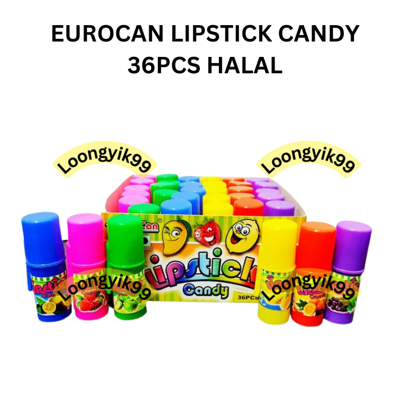 EUROCAN LIPSTICK CANDY 36PCS HALAL