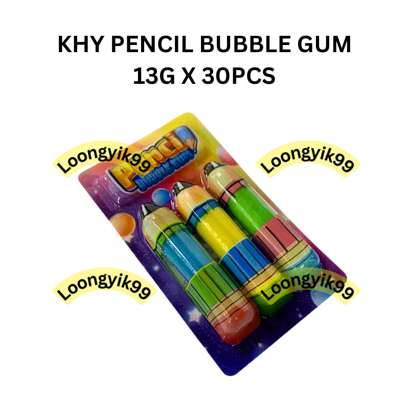 KHY PENCIL BUBBLE GUM 13G X 30PCS