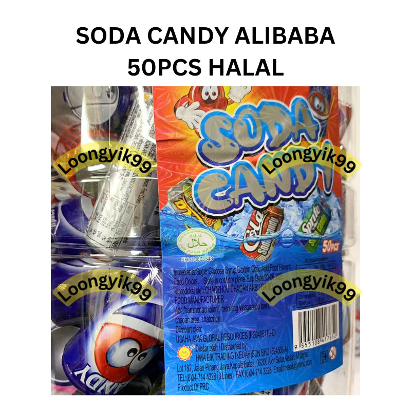 SODA CANDY ALIBABA 50PCS HALAL